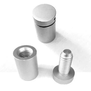 Distanziale grande satinato metallico fissaggio insegne targhe parete