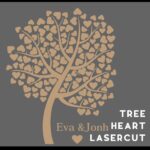 Taglio laser albero cuori