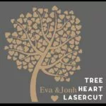 Taglio laser albero cuori
