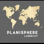 Taglio laser planisfero