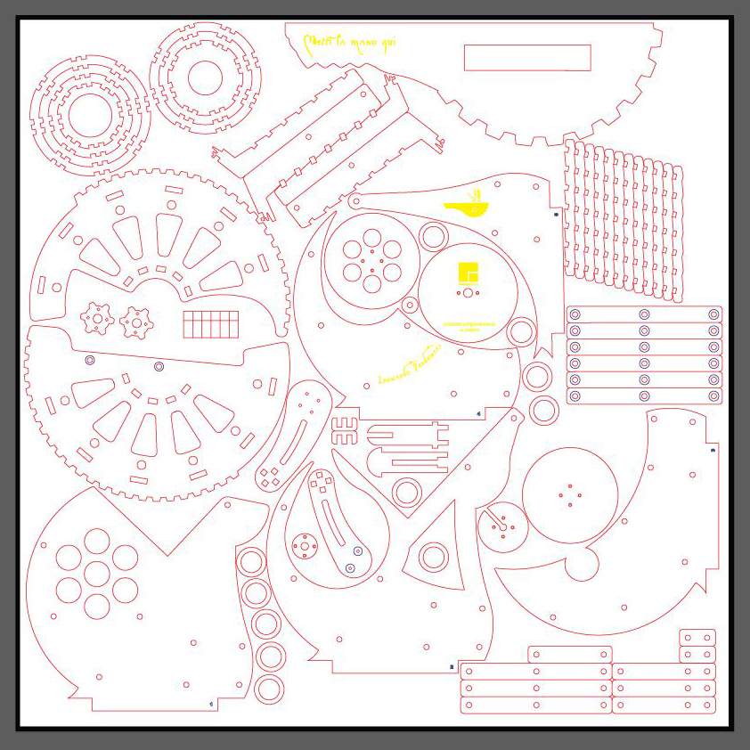 Progetto grafico taglio laser CAD preview Cuttalo anteprima disegno tecnico file vettoriale visualizzazione