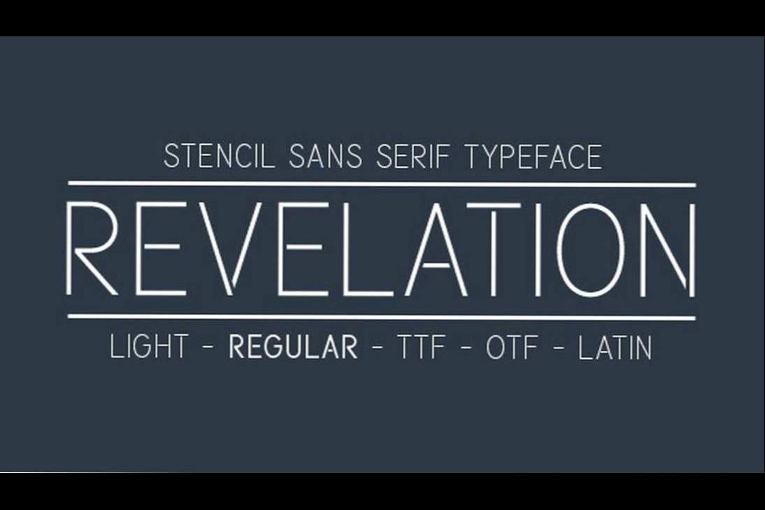 Revelation Stencil Font