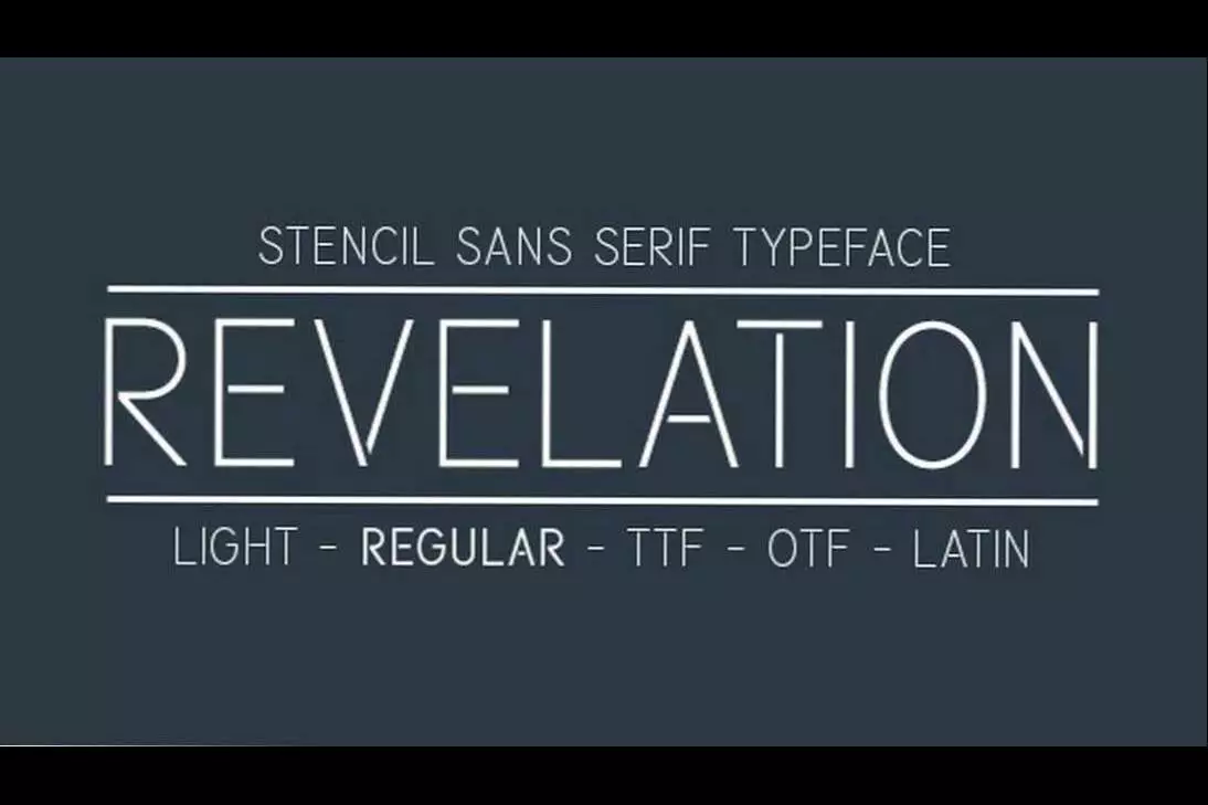 Revelation Stencil Font