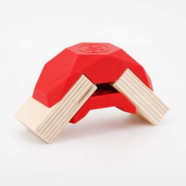 PLAY WOOD - Connettore 90° - Rosso
