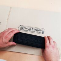 timbro stencilstamp scatole di cartone