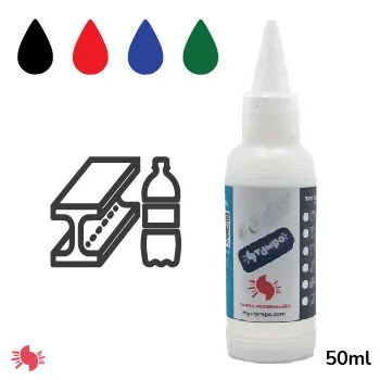 Plastic metal glass ink STAMPO Cuttalo stamps smooth surfaces industrial marking resistant durable professional projects