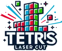 Logo tetris laser cut big Cuttalo taglio design geometrico progetti decorazioni arredamento moderno grafico personalizzati professionali